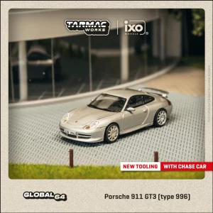 TARMAC WORKS GLOBAL64 1/64 Porsche 911 GT3 (type 996) Silver