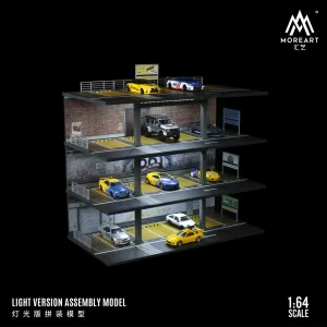 MoreArt 1:64 STEEL FRAME GARAGE PARKING LOT SCENE