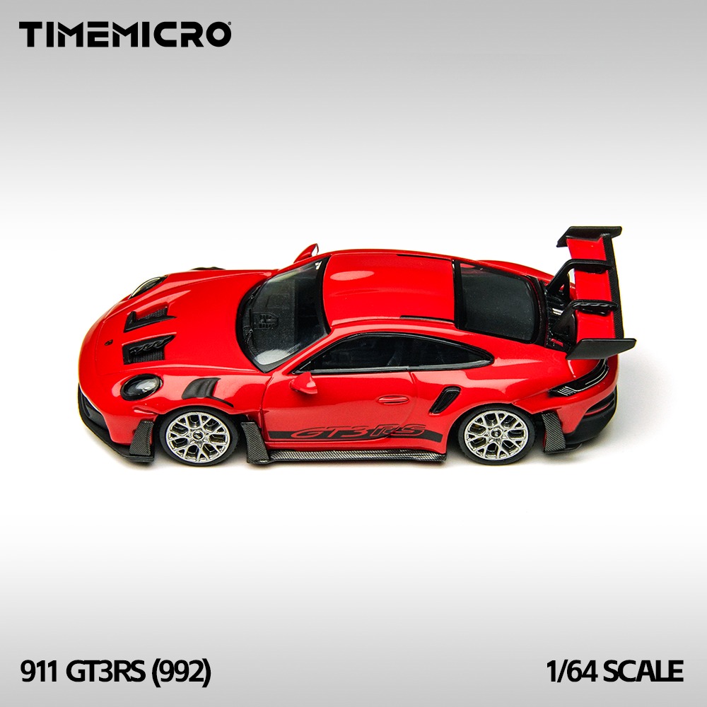Time Micro 1:64 Porsche 992 GT3RS Rojo con caja acrílica - Imagen 4