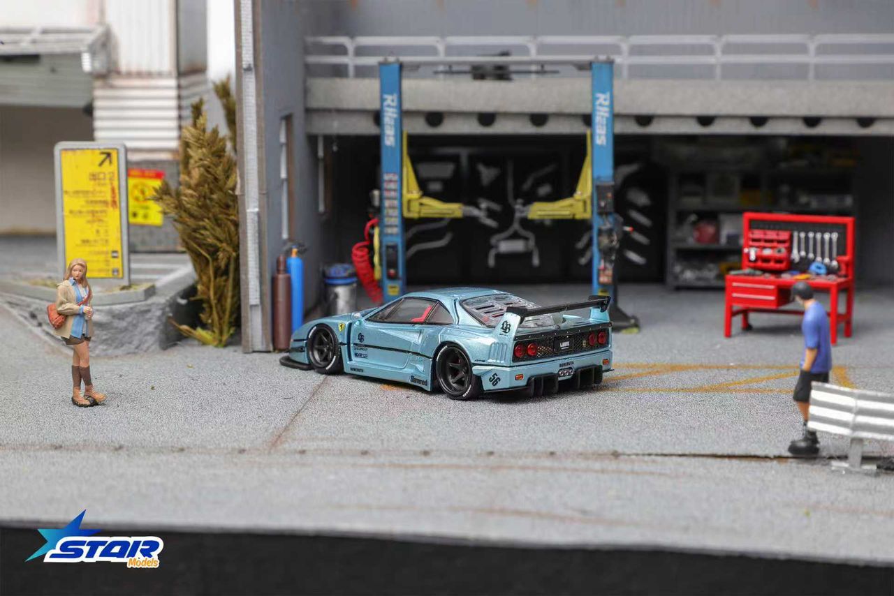 Star Model 1:64 Ferrari F40 LBWK Ice Blue - Imagen 5