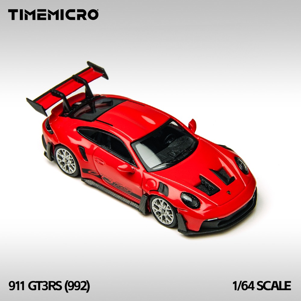 Time Micro 1:64 Porsche 992 GT3RS Rojo con caja acrílica - Imagen 2