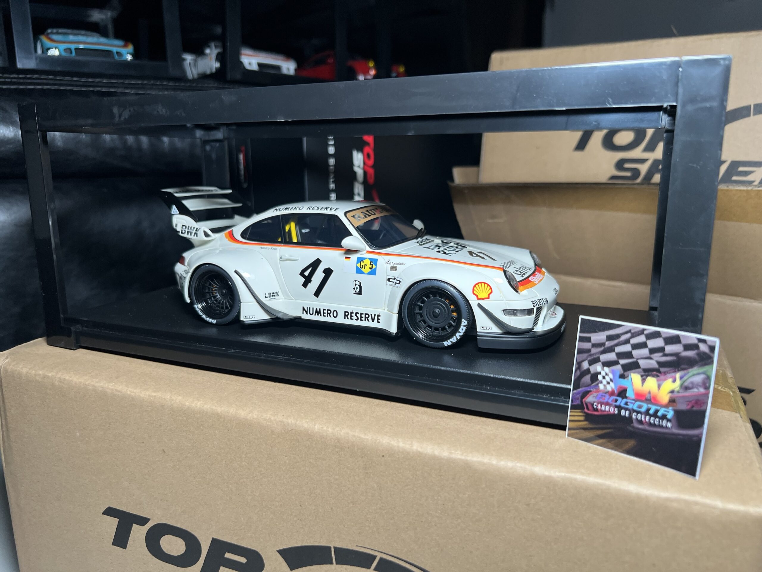 GT Spirit 1/18 RWB Bodykit "Kato-San" #41 White en resina - Imagen 2