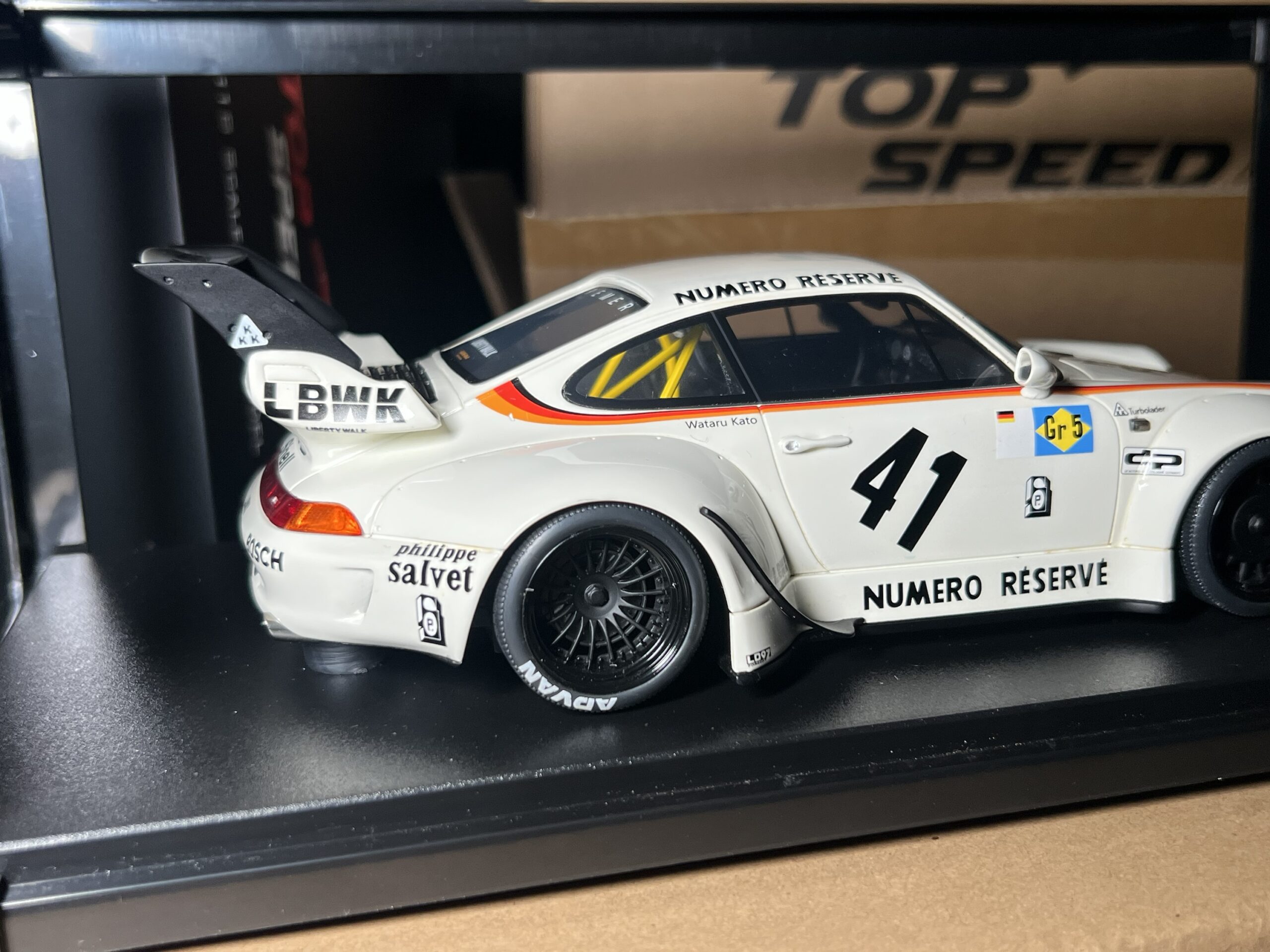 GT Spirit 1/18 RWB Bodykit "Kato-San" #41 White en resina - Imagen 4