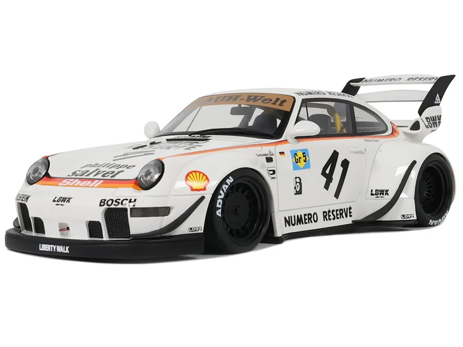 GT Spirit 1/18 RWB Bodykit "Kato-San" #41 White en resina - Imagen 8