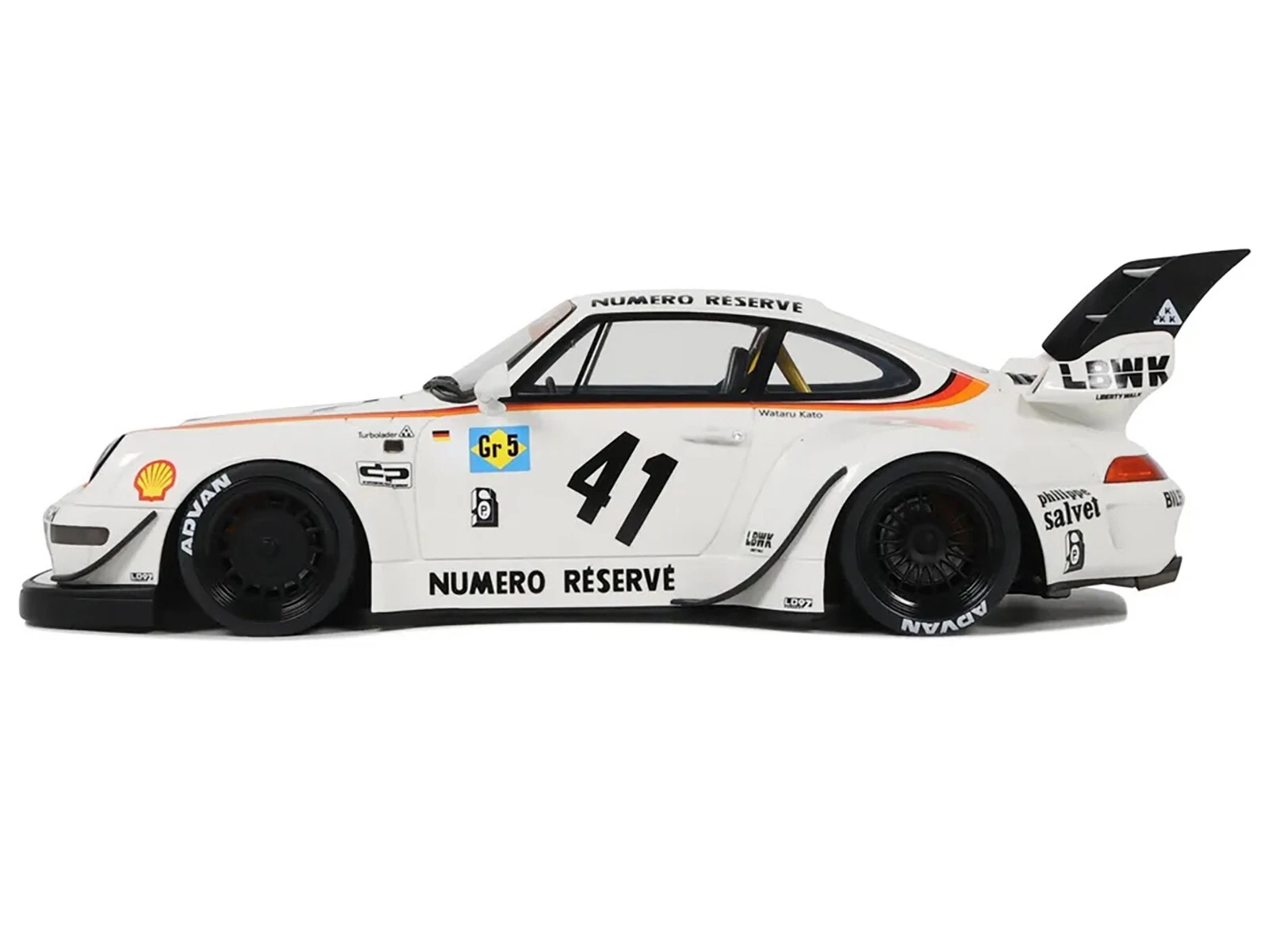 GT Spirit 1/18 RWB Bodykit "Kato-San" #41 White en resina - Imagen 6