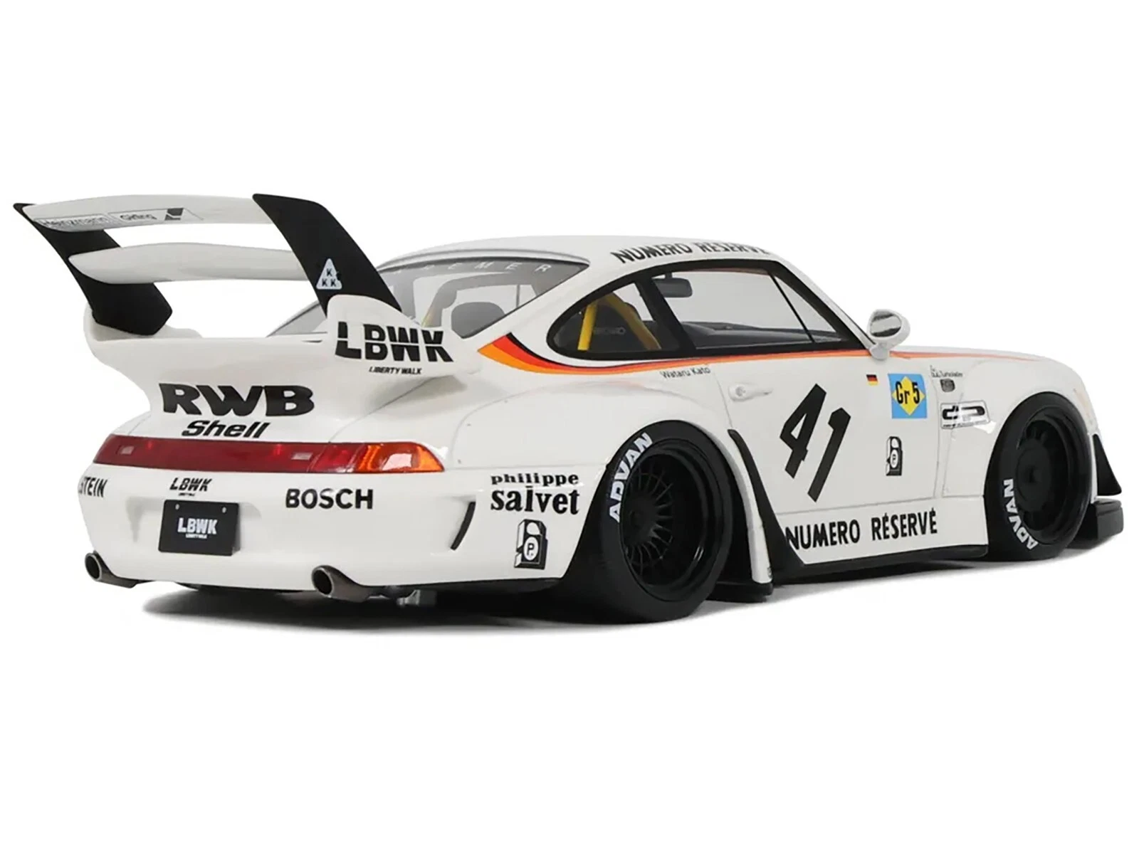 GT Spirit 1/18 RWB Bodykit "Kato-San" #41 White en resina - Imagen 5