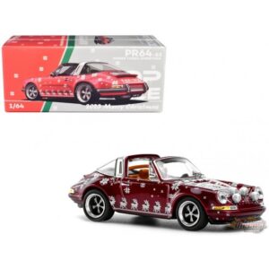 Poprace 1/64 Porsche Singer Targa- Christmas Edition 2023 (Metallic red)