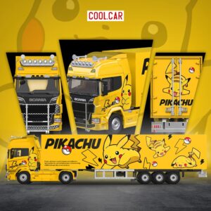 Cool Car 1:64 Scania container truck - Pikachu (Fabricada en metal)