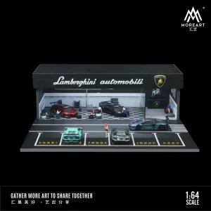 MoreArt 1:64 Lamborghini Shop Diorama con luz led