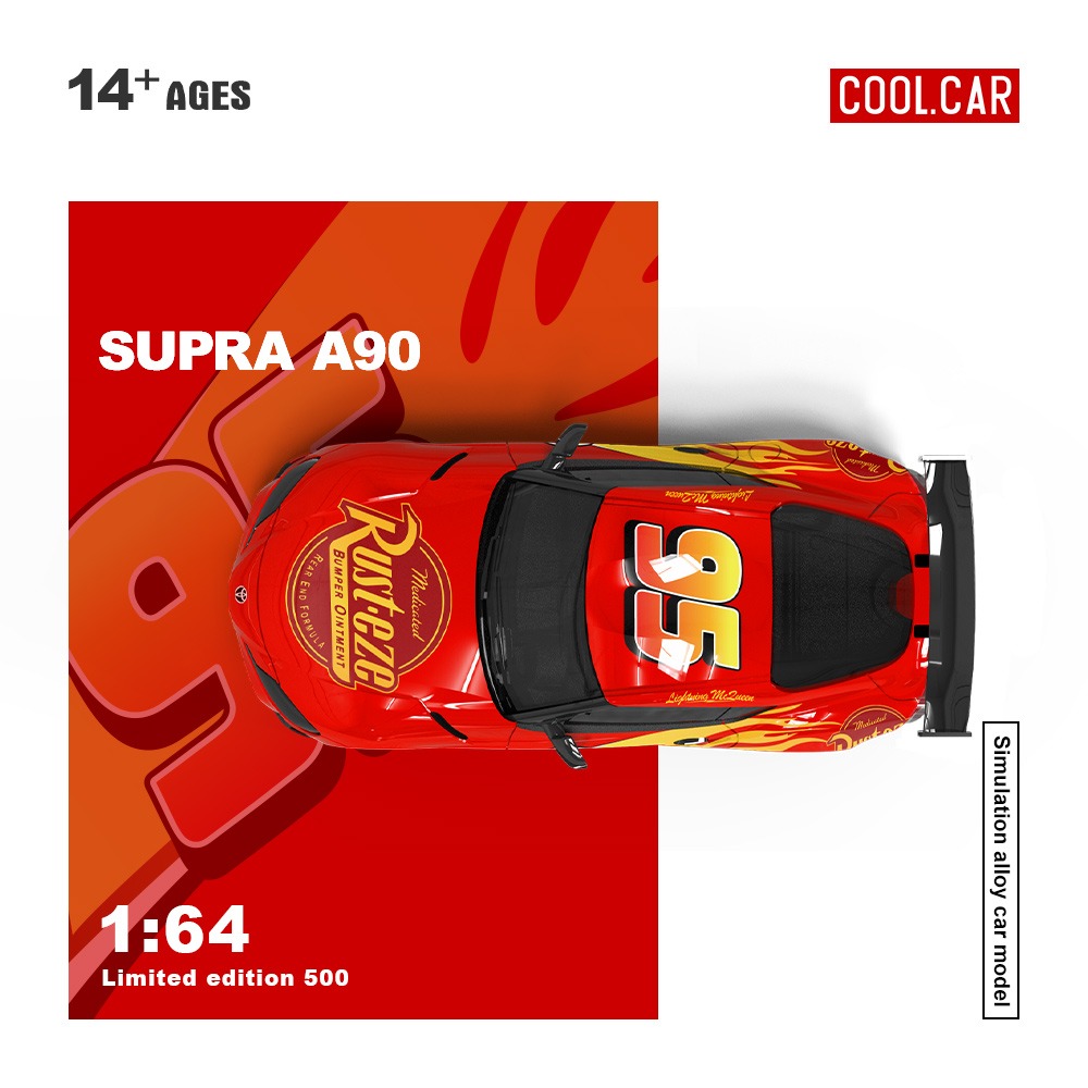 Cool Car 1:64 Lightning McQueen Toyota Supra A90 - Imagen 5