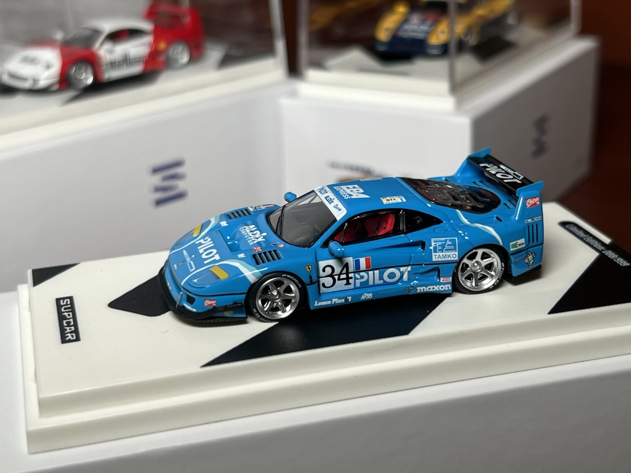 Supcar 1:64 Ferrari F40 Azul Pilot