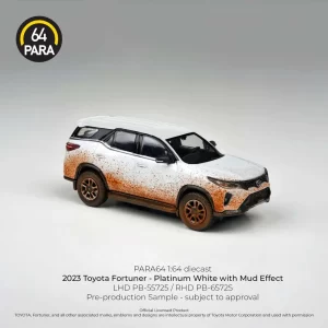 PARA64 x Hobby Forever 2023 Toyota Fortuner Platinum White with Mud Effect (LHD)