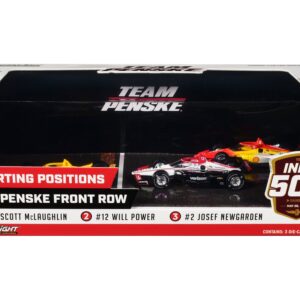 Greenlight 1/64 108th Indianapolis 500" (2024) "All Penske Front Row Set of 3 IndyCars