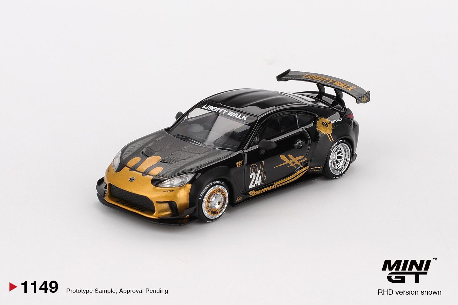 Mini GT 1:64 Toyota GR86 LB★Nation Black / Gold