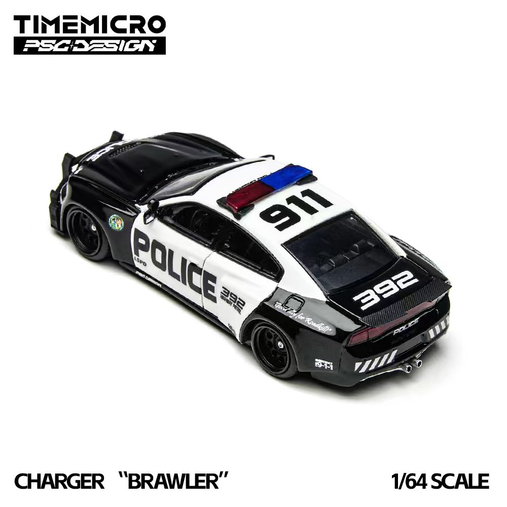 TimeMicro × PSC DESIGN 1:64 Warhorse "Brawler" Charger LSPD Police Car Simulation - Imagen 10