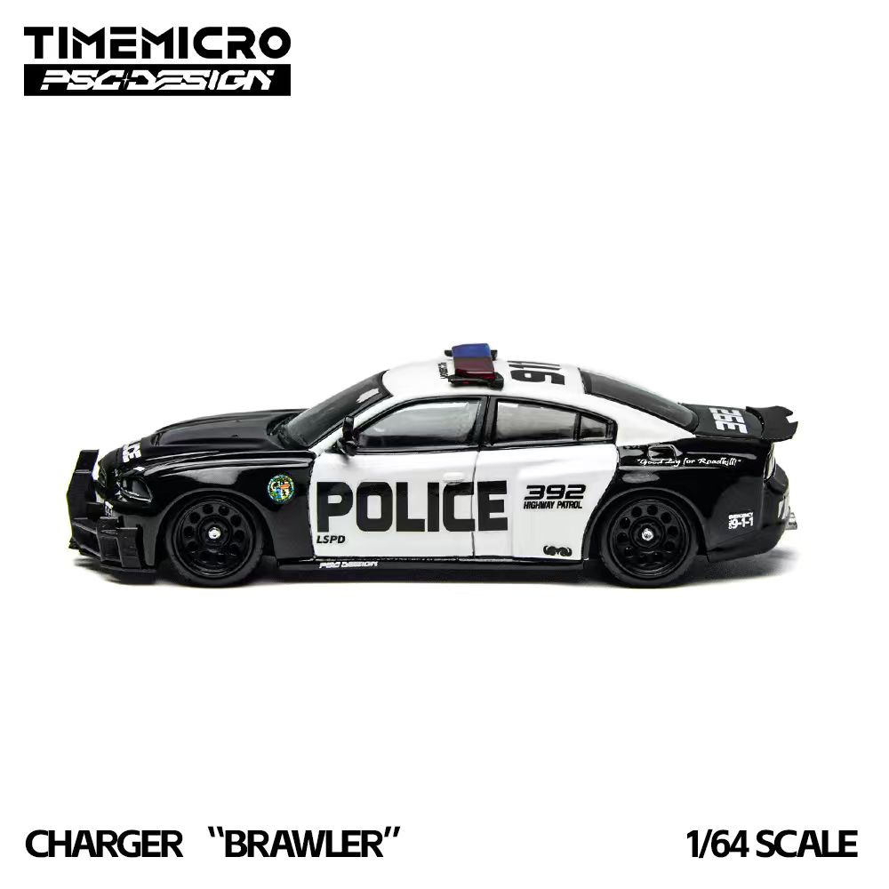 TimeMicro × PSC DESIGN 1:64 Warhorse "Brawler" Charger LSPD Police Car Simulation - Imagen 9