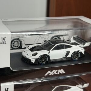 HKM 1:64 911 (992) GT3 R Rennsport - White/Carbon Hood