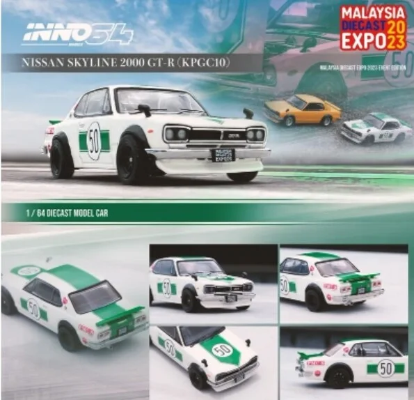 INNO64 1/64 NISSAN SKYLINE 2000 GT-R KPGC10 MALAYSIA DIECAST EXPO 2023 EVENT - Imagen 3
