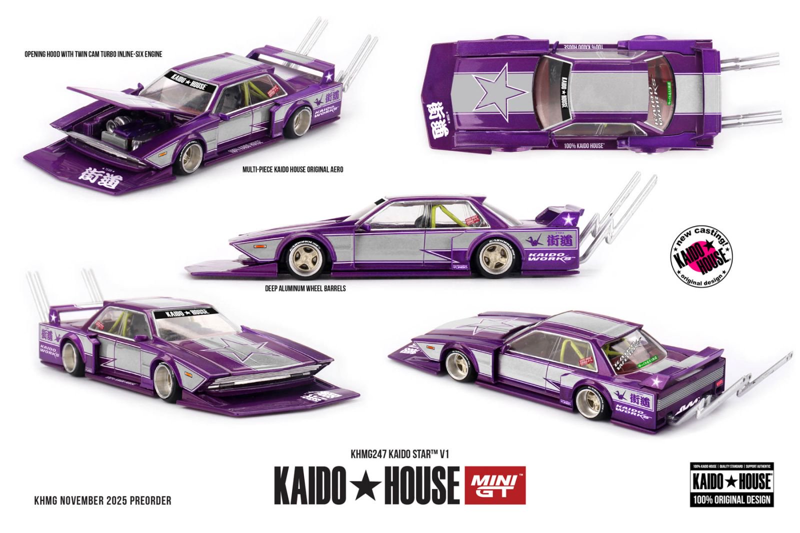 *PREORDEN* Kaido House x Mini GT Kaido Star V1- Purple Silver