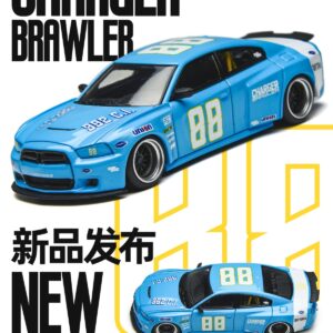 *PREORDEN* TimeMicro × PSC DESIGN 1:64 Dodge Charger "Brawler" Daytona con caja acrílica