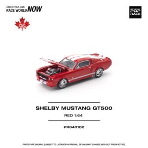 POPRACE 1/64 SHELBY MUSTANG GT500 RED