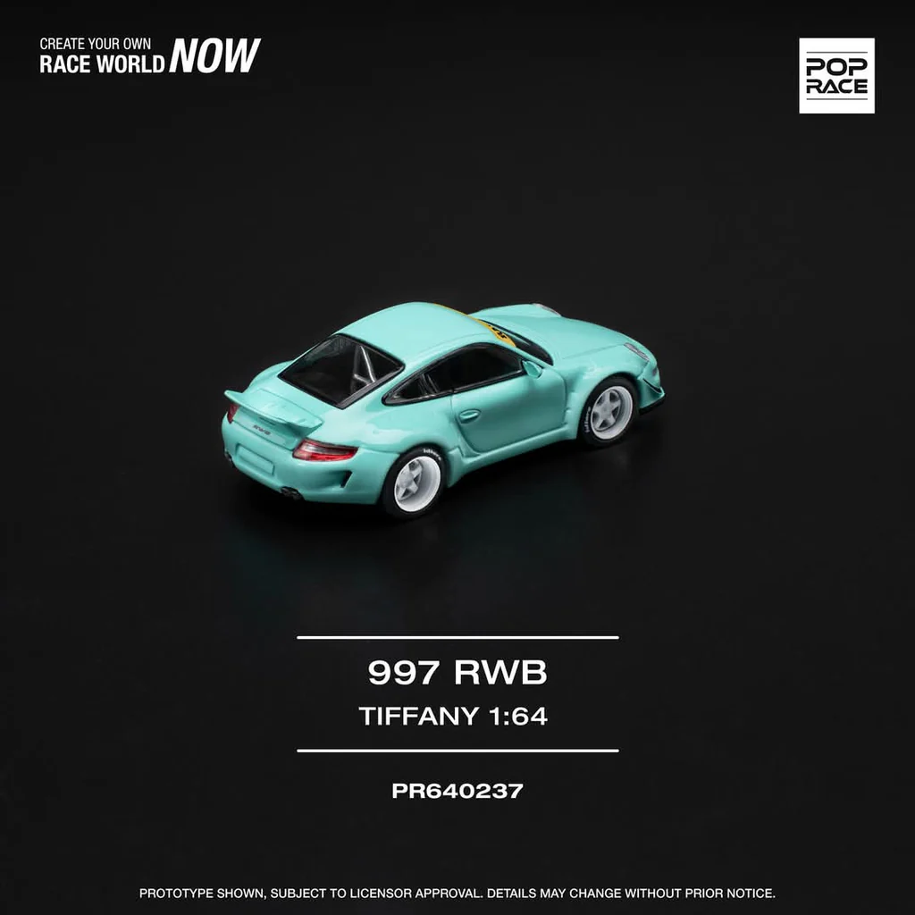 Pop Race 1:64 Porsche RWB 997 TIFFANY BLUE - Imagen 2