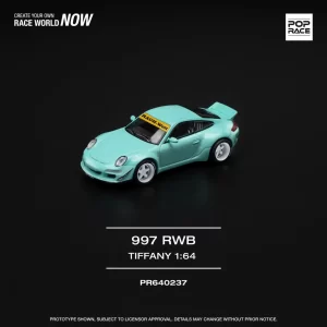 Pop Race 1:64 Porsche RWB 997 TIFFANY BLUE