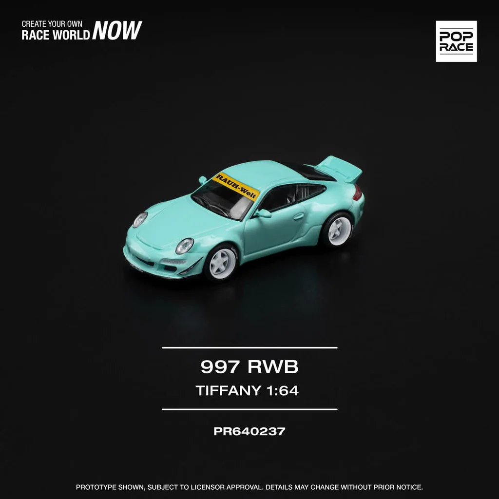 Pop Race 1:64 Porsche RWB 997 TIFFANY BLUE