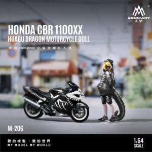 MoreArt1:64 Honda CBR1100XX Dragon (Fabricados en resina y pintados a mano) Skeleton