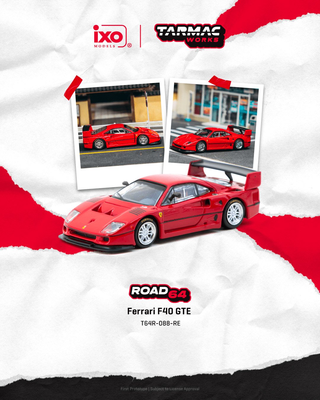 *PREORDEN* Tarmac 1:64 Ferrari F40 GTE Red