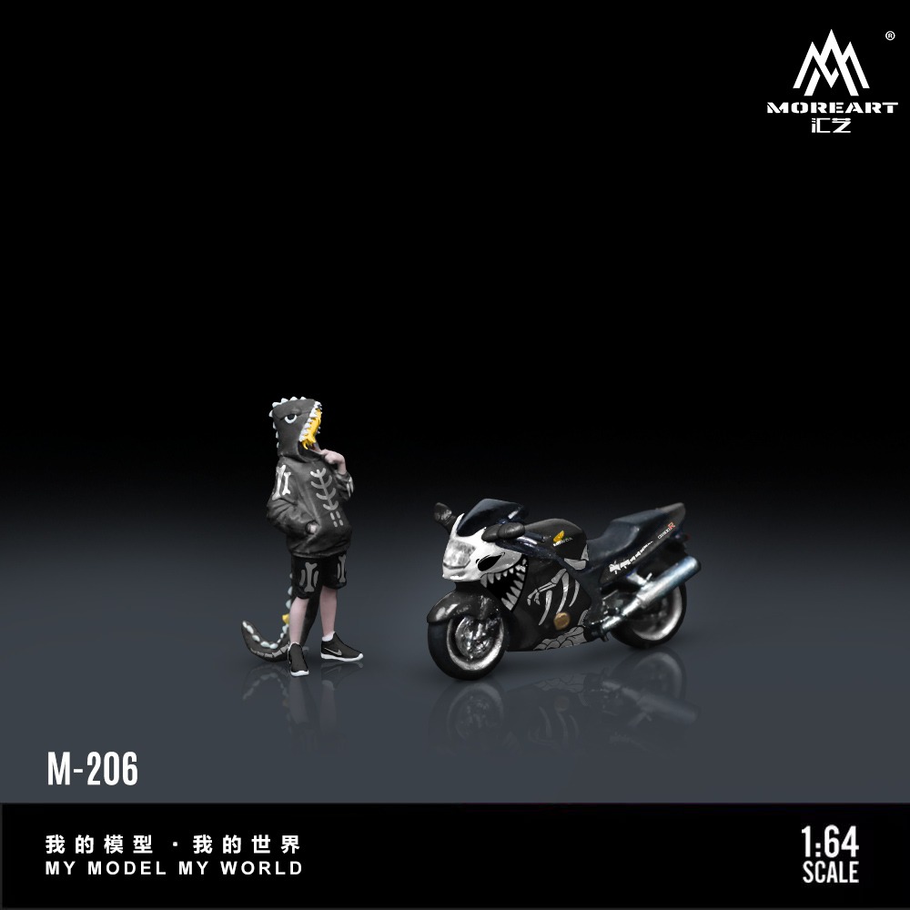 MoreArt1:64 Honda CBR1100XX Dragon (Fabricados en resina y pintados a mano) Skeleton - Imagen 5