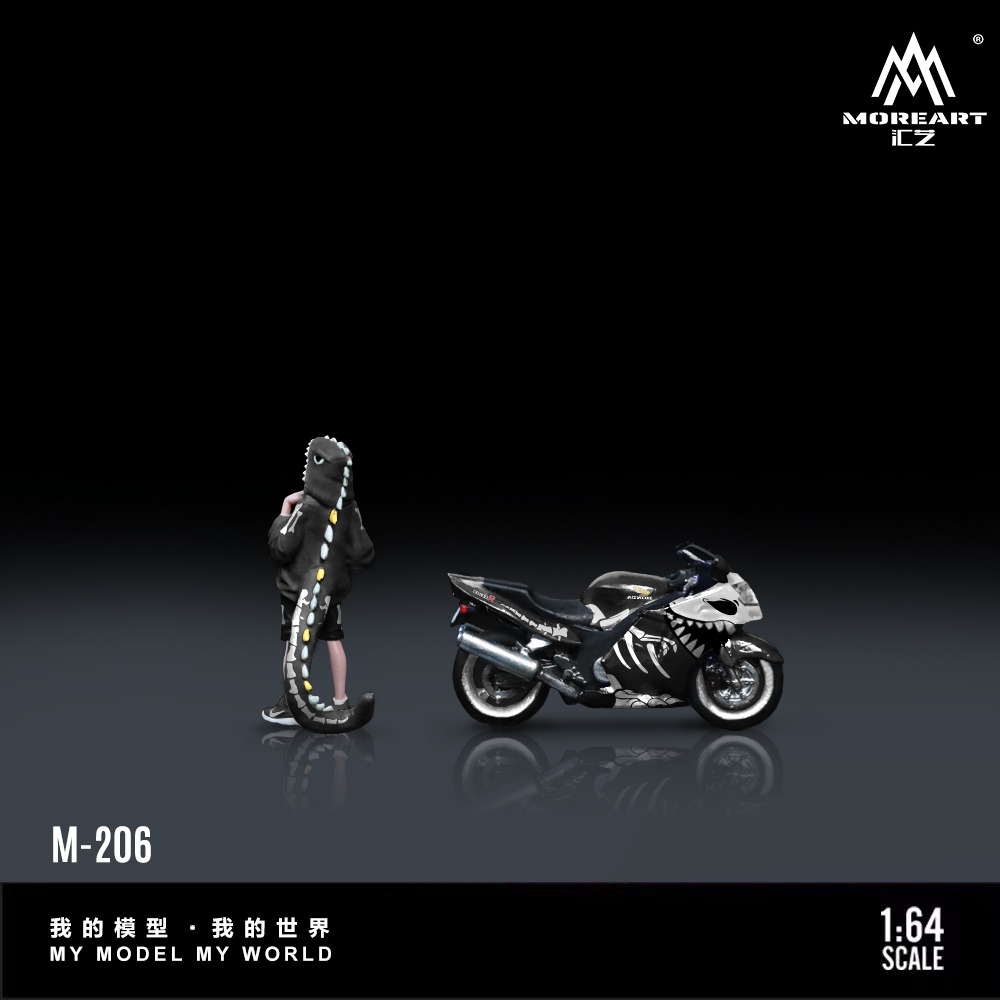 MoreArt1:64 Honda CBR1100XX Dragon (Fabricados en resina y pintados a mano) Skeleton - Imagen 4