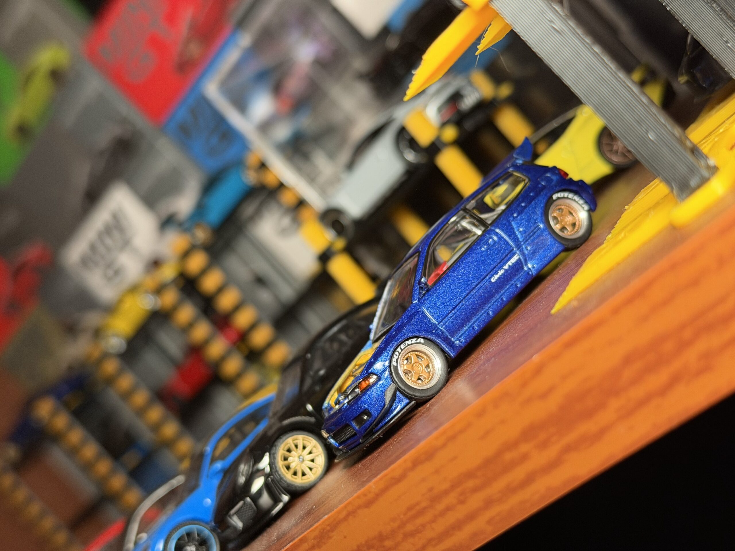 POPRACE 1/64 PANDEM CIVIC EG6 METALLIC BLUE CON CAPÓ ABIERTO - Imagen 8