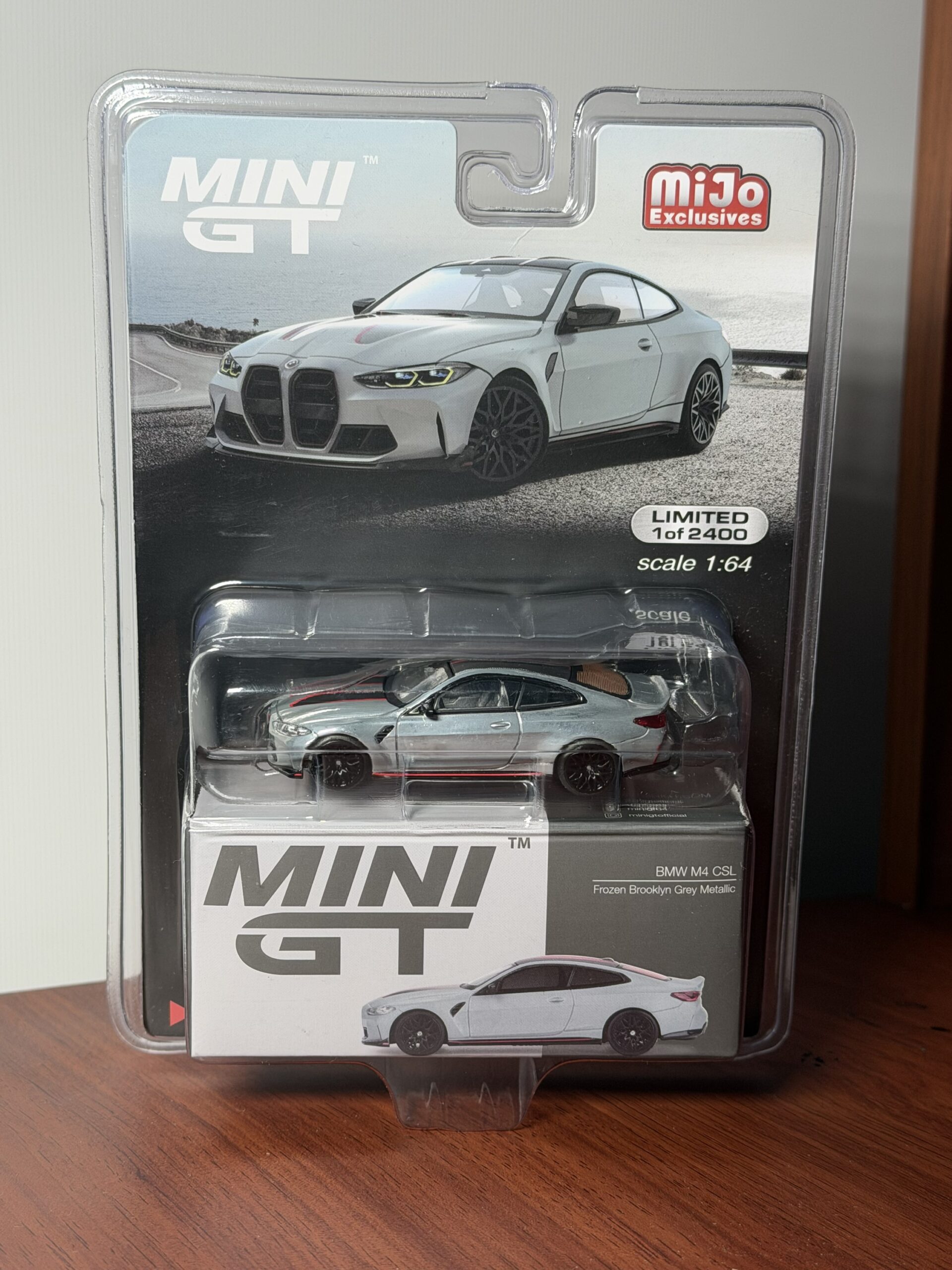 *CHASE* Mini GT 1:64 BMW M4 CSL (G82) – Frozen Brooklyn Grey Metallic