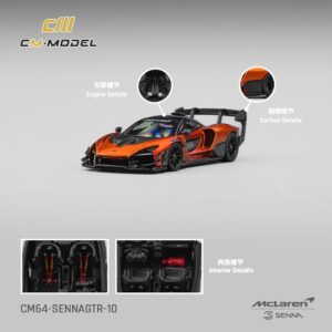 *PREORDEN* CM MODEL 1/64 Mclaren SennaGTR Volcano orange