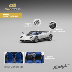 *PREORDEN* CM MODEL 1/64 Pagani ZondaF Pearl white