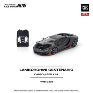 *PREORDEN* POPRACE 1/64 LAMBORGHINI CENTENARIO CARBON/RED