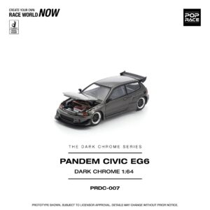 *PREORDEN* POPRACE 1/64 PANDEM CIVIC EG6 DARK CHROME