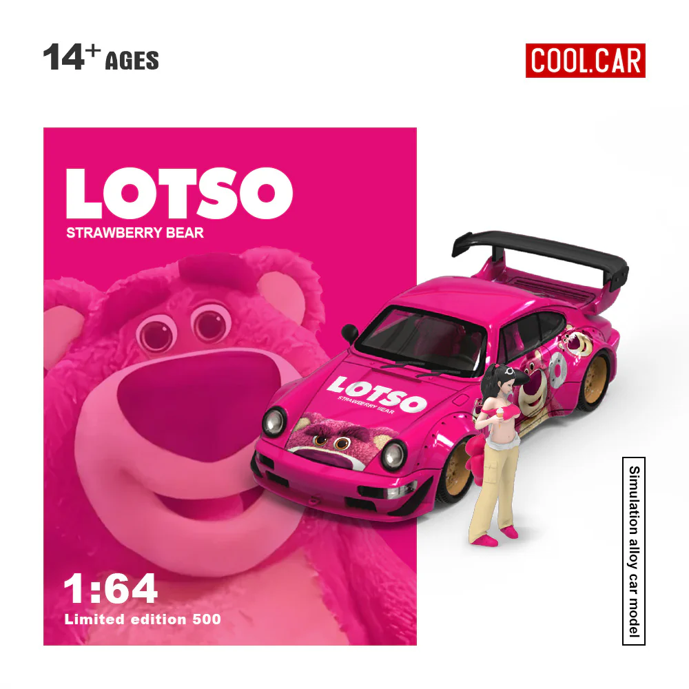 Cool Car A1-964 LOTSO Strawberry Bear -con figura - Imagen 4