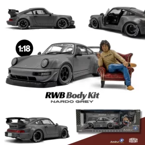 Solido x American Diorama 1:18 RWB 964 - Nardo Grey + Akira Nakai Figurine
