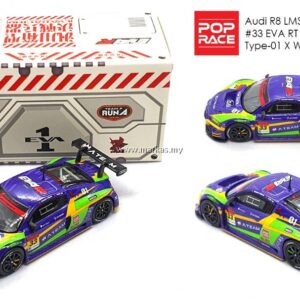 Pop Race 1:64 Audi R8 LMS Eva RT Test Type-01 X Works R8 No.33