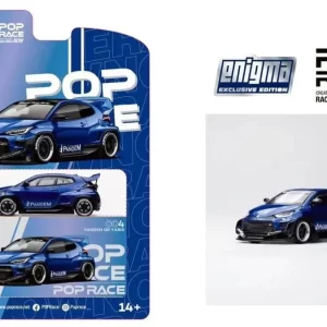 Pop Race 1:64 PANDEM GR YARIS Azul PRE004 (enigma Exclusive Edition)
