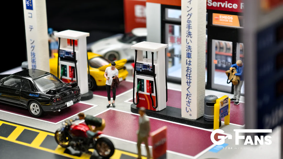 G-Fans Diorama 1:64 ENEOS Estación de Gasolina (NO incluye carros ni figuras) - Imagen 8