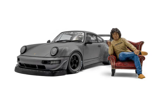 Solido x American Diorama 1:18 RWB 964 - Nardo Grey + Akira Nakai Figurine - Imagen 7