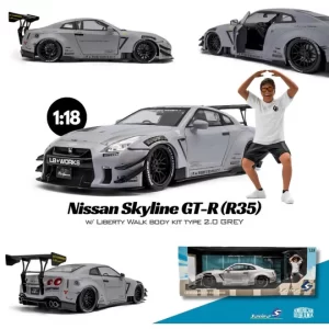 Solido x American Diorama 1:18 Nissan R35 GTR Liberty Walk + Wataru Kato Figurine Street Fighter