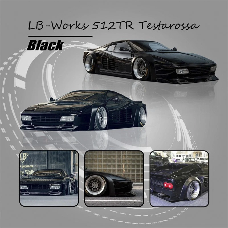 Star Model 1:64 Ferrari 512 TR Liberty Walk Negro (Limitado y numerado a 999 unidades)