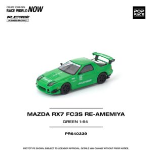 *PREORDEN* POPRACE 1/64 MAZDA RX7 (FC3S) RE-AMEMIYA GREEN