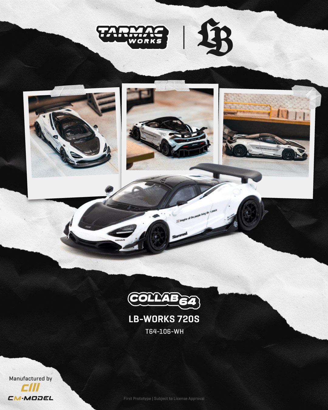 *PREORDEN* Tarmac 1:64 Mclaren LB-WORKS 720S Blanco
