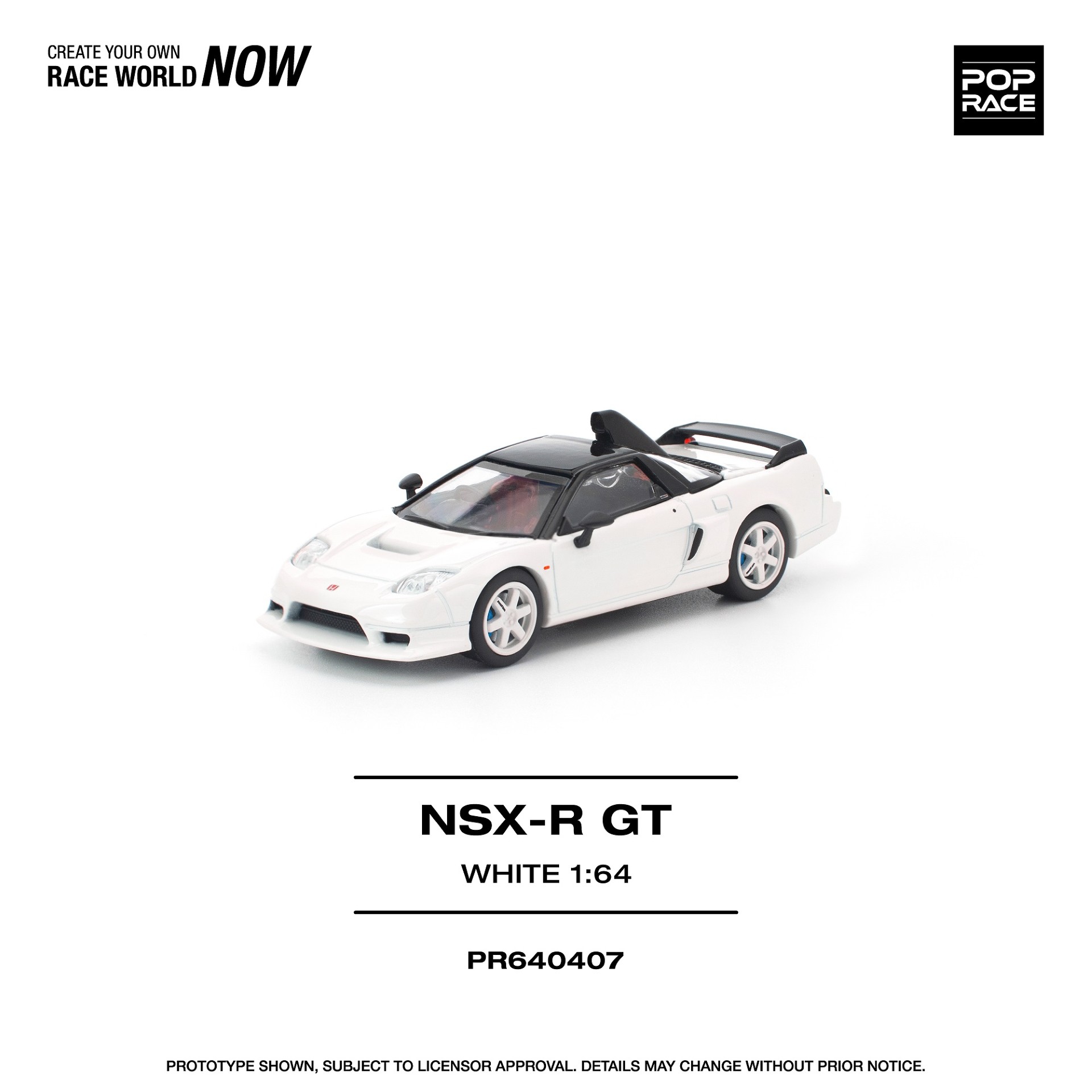 *PREORDEN* POPRACE 1/64 HONDA NSX-R GT WHITE