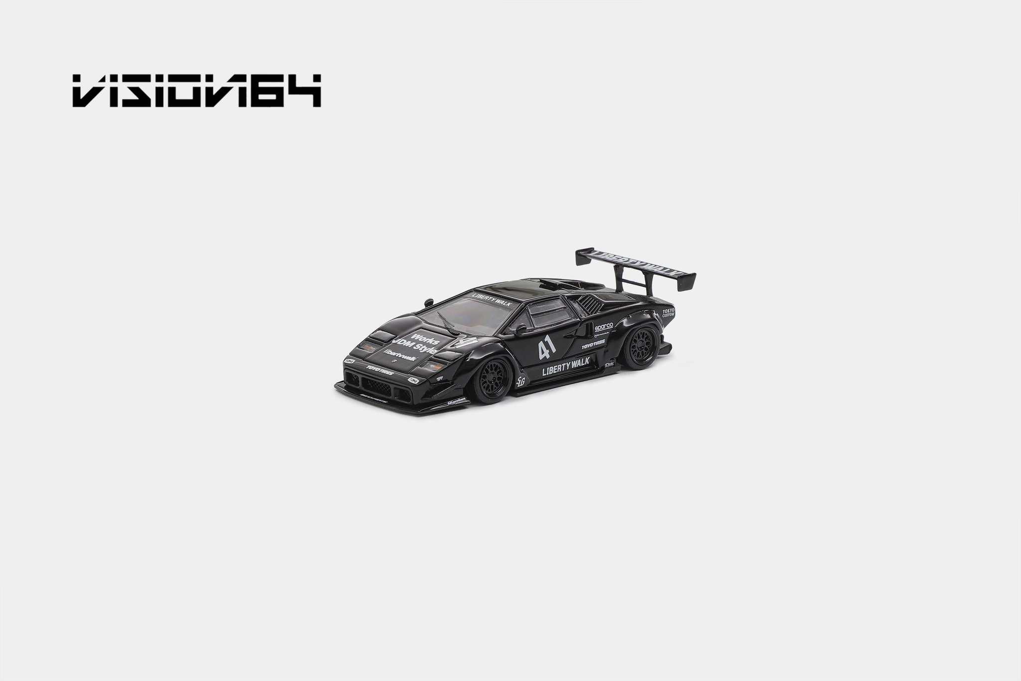 Vision64 1/64 Lamborghini Countach LBWK Limitado a 999 unds Negro - Imagen 4